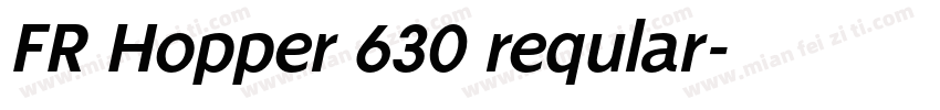 FR Hopper 630 reqular字体转换